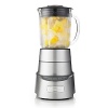 600-watt motor, deluxe blender with 4-speed electronic touchpad controls. Standby mode, patented ultra-sharp stainless steel blade. 48 oz thermal shock-resistant borosilicate glass jar and tight-seal lid with 2 oz. measure pouring cap insert.