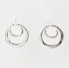 Barse Sterling Silver Hammered Link Earrings