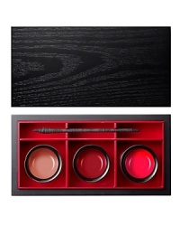 NARS captures the high-drama and exquisite artistry of Japans kabuki theater with luxurious specialty sets for the modern, fashion-forward woman. Every detail is a vibrant, iconic, modern interpretation of the centuries-old dramatic form. This holiday, for a limited time, experience the singular drama of kabuki with NARS.NARS captures the drama and beauty of the kabuki lip in this exquisite coffret, named for the graceful, feminine dance of kabuki theater. Takebue, Ougi, and Botan, three richly saturated shades are accompanied by an elegant hand-spun wisteria-wrapped kabuki lip brush. A keepsake wooden bento box encases this specialty limited edition item. NARS captures the high-drama and exquisite artistry of Japans kabuki theater with luxurious specialty sets for the modern, fashion-forward woman. Every detail is a vibrant, iconic, modern interpretation of the centuries-old dramatic form. This holiday, for a limited time, experience the singular drama of kabuki with NARS.NARS captures the drama and beauty of the kabuki lip in this exquisite coffret, named for the graceful, feminine dance of kabuki theater. Takebue, Ougi, and Botan, three richly saturated shades are accompanied by an elegant hand-spun wisteria-wrapped kabuki lip brush. A keepsake wooden bento box encases this specialty limited edition item.