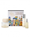 Beautiful glitter gift set inspired by the messaging of It's a Small World. Celebrate Mom and Baby with this striking set, including the complete full size line: Touch Body Butter, Share Calming Oil, Dream Sleep Mist, and Love Cleansing Bar. Made from the finest ingredients, hand selected to leave skin nourished and healthy. Products can be enjoyed by both Mom and Little One. Trusted quality, beautiful aromas and rich textures that nurture from head to toe. Perfect for the expecting or new mom.