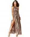 BCBGMAZAZRIA combines a smoldering one-shoulder silhouette with a luxe snakeskin print for this dress. The effect? Eye-catching and unforgettable!