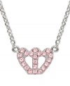A darling crown for your little princess. CRISLU's children's necklace is embellished with shimmering pink cubic zirconias (1/8 ct. t.w.) and set in platinum over sterling silver. Approximate length: 13 inches + 1-1/2 inches. Approximate drop: 1/2 inch.