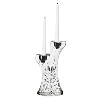 The Connect Candlestick was designed by Kjell Engman. Like a loving couple, these two handsome rustic candlesticks of undulating clear glass rest against each other. Each candlestick features a sculpted pattern that forms a heart when the two candlesticks nestle up against each other. They belong together hence the name. In fact, these candlesticks really do belong to each other and feel lost unless they can form a couple. The Connect Candlestick was designed by Kjell Engman. Like a loving couple, these two handsome rustic candlesticks of undulating clear glass rest against each other. Each candlestick features a sculpted pattern that forms a heart when the two candlesticks nestle up against each other. They belong together hence the name. In fact, these candlesticks really do belong to each other and feel lost unless they can form a couple.