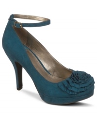 Smooth and pretty. The Naples platform sandals by Fergalicious feature a gorgeous layered rosette detail on the vamp and a dainty ankle strap. Smooth and pretty. The Naples platform sandals by Fergalicious feature a gorgeous layered rosette detail on the vamp and a dainty ankle strap.