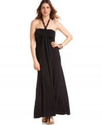 Polished wooden beads and exquisite draping elevate Fever's effortlessly chic maxi dress to the height of style. Wear it with sandals or add a jacket on cooler evenings to celebrate the versatility of your new go-to favorite. Polished wooden beads and exquisite draping elevate Fever's effortlessly chic maxi dress to the height of style. Wear it with sandals or add a jacket on cooler evenings to celebrate the versatility of your new go-to favorite.