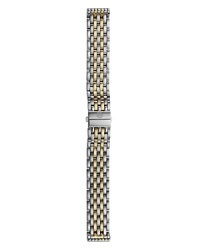 A borrowed from the boys classic, this timepiece from Michele is updated with diamonds and a two-tone bracelet. Wear this forever chic piece day or night for a hit of opulent sparkle. A borrowed from the boys classic, this timepiece from Michele is updated with diamonds and a two-tone bracelet. Wear this forever chic piece day or night for a hit of opulent sparkle.