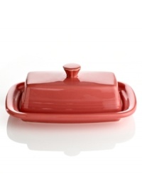 Celebrate the chip-resistant durability and cool Art Deco design that made Fiesta famous with the covered butter dish. With bold solid colors to mix, match and create a look that's all your own. Celebrate the chip-resistant durability and cool Art Deco design that made Fiesta famous with the covered butter dish. With bold solid colors to mix, match and create a look that's all your own.