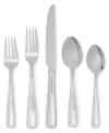 This versatile design from Ralph Lauren is at home in both a modern and classic environment, adding a bit of polished elegance to each piece in the Sinclair place settings collection. 5-piece place setting includes 1 dinner fork, 1 salad fork, 1 soup spoon, 1 teaspoon and 1 knife.