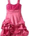 Ruby Rox Kids Girls 7-16 Sequin Top Pick Up Dress, Hot Pink, 16