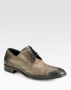 Timeless wingtip style, expertly crafted in Italy from distressed leather for an authentic, vintage-inspired look.Leather upperLeather liningPadded insoleLeather soleMade in Italy