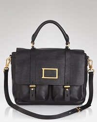 The cool girl meets the class act. This MARC BY MARC JACOBS satchel flaunts an academic-inspired shape in rich, neutral-hued leather. The cool girl meets the class act. This MARC BY MARC JACOBS satchel flaunts an academic-inspired shape in rich, neutral-hued leather.