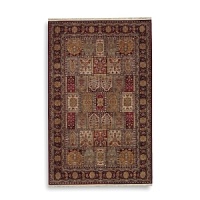 A flowing floral border frames a balanced board of organic motifs on this opulent Karastan rug. After weaving, each rug is treated with a special hand wash that infuses the colors with a radiant heirloom patina. A flowing floral border frames a balanced board of organic motifs on this opulent Karastan rug. After weaving, each rug is treated with a special hand wash that infuses the colors with a radiant heirloom patina.