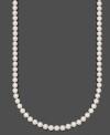 Perfect your look with polished pearls by Belle de Mer. This glamorous A+ Akoya cultured pearl necklace (8-8-1/2 mm) is the perfect finishing touch to your ensemble. Crafted in 14k gold. Approximate length: 24 inches.