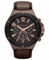 This chocolate-hued chronograph watch from Michael Kors' Rocktop collection keeps your look on-point.