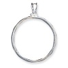 Sterling Silver 39.4 x 3.1mm 1oz Silver Town Plain Coin Bezel Pendant