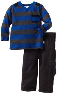 Splendid Littles Baby-Boys Newborn Charcoal Rugby Stripe Mix V-Neck Set, Royal, 12-18 Months Splendid Littles Baby-Boys Newborn Charcoal Rugby Stripe Mix V-Neck Set, Royal, 12-18 Months
