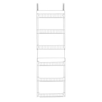 Storage Dynamics 5-Foot Vinyl Covered Steel Over door Storage Basket Rack Storage Dynamics 5-Foot Vinyl Covered Steel Over door Storage Basket Rack
