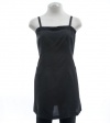 Eileen Fisher Black Lace Trim Silk Habutai Long Camisole Top Small