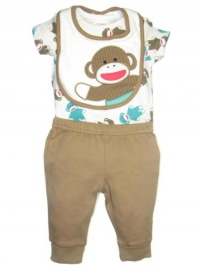 Baby Starters Baby-boys Newborn Sock Monkey 3 Piece Clothing Set, Tan, 6-9 Months Baby Starters Baby-boys Newborn Sock Monkey 3 Piece Clothing Set, Tan, 6-9 Months