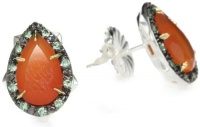 Elizabeth and James Thorns Sterling Silver Orange Carnelian Stud Earrings Elizabeth and James Thorns Sterling Silver Orange Carnelian Stud Earrings