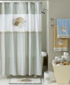 Start your morning shower with the serenity of the sea. This shower curtain is adorned with sea shells creating an ocean-like setting in your bathroom.