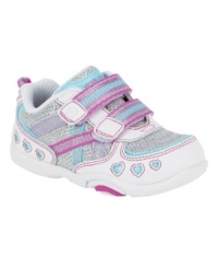 Kick it! Made for moving, these shoes from Stride Rite will keep her comfortably on her feet. Kick it! Made for moving, these shoes from Stride Rite will keep her comfortably on her feet.