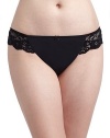 THE LOOKCenter bow at low-rise waistbandFloral lace side panelsTiny, bright bow at center frontFlattering thong designTHE MATERIALPolyester/spandexPartially linedCARE & ORIGINHand washImported
