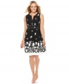 Create a chic look for spring in this Charter Club dress, featuring a placed floral print in always-polished black and white. Mix in vibrant shoes for a brilliant pop of color!