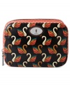 Stash your bevy of beauty treats in style with this travel-ready cosmetic case from Fossil. Crafted in durable coated canvas with plenty of pockets and compartments; it's destined to become your most coveted carryall.