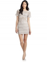 THE LOOKAllover textured stripe design with embroidered lace detailShort sleevesV-backExposed back zip closureTHE FITAbout 32 from shoulder to hemTHE MATERIAL74% cotton/25% polyester/1% spandexCARE & ORIGINHand washImportedModel shown is 5'10 (177cm) wearing US size Small. THE LOOKAllover textured stripe design with embroidered lace detailShort sleevesV-backExposed back zip closureTHE FITAbout 32 from shoulder to hemTHE MATERIAL74% cotton/25% polyester/1% spandexCARE & ORIGINHand washImportedModel shown is 5'10 (177cm) wearing US size Small.