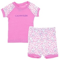 Calvin Klein Girls 2-6X Short Set, Pink, 3T Calvin Klein Girls 2-6X Short Set, Pink, 3T