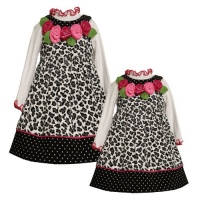 Size-6 BNJ-4554B 2-Piece BLACK WHITE LEOPARD ANIMAL PRINT ROSETTE NECKLINE CORDUROY Girl Jumper Dress Set,B34554 Bonnie Jean LITTLE GIRLS Size-6 BNJ-4554B 2-Piece BLACK WHITE LEOPARD ANIMAL PRINT ROSETTE NECKLINE CORDUROY Girl Jumper Dress Set,B34554 Bonnie Jean LITTLE GIRLS