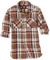 Timberland Boys 8-20 Convertible Sleeve Shirt, Shitake, X-Large