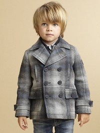 A plaid wardrobe essential, handsomely crafted in a luxe wool and nylon blend with an interior, removable gilet vest in a double-breasted silhouette.Notched collarLong sleeves with button cuffsDouble-breasted button-frontZip-front vestFront slash pocketsButtoned flap pocketsBack yokeBack ventFully lined75% wool/25% polyamideDry cleanImported Please note: Number of buttons may vary depending on size ordered. A plaid wardrobe essential, handsomely crafted in a luxe wool and nylon blend with an interior, removable gilet vest in a double-breasted silhouette.Notched collarLong sleeves with button cuffsDouble-breasted button-frontZip-front vestFront slash pocketsButtoned flap pocketsBack yokeBack ventFully lined75% wool/25% polyamideDry cleanImported Please note: Number of buttons may vary depending on size ordered.