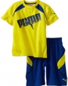 Puma - Kids Boys 2-7 Little Layer Short Set, Yellow, 4