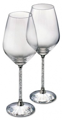 Swarovski Crystalline White Wine Glasses Set of 2 1095947 Swarovski Crystalline White Wine Glasses Set of 2 1095947