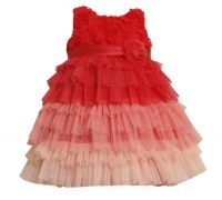 Bonnie Jean Girls Bonaz Mesh Flower Spring Dress , Fuschia , 3T Bonnie Jean Girls Bonaz Mesh Flower Spring Dress , Fuschia , 3T