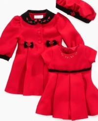 An absolutely precious set from Bonnie Jean combines youthful style with a touch of sophistication. An absolutely precious set from Bonnie Jean combines youthful style with a touch of sophistication.