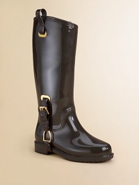 With the look of a classic riding boot, this all-rubber, weatherproof style is richly detailed with decorative buckles, stirrup-shaped hardware and pull-on tabs.Pull-on styling with tabsDecorative hardwareRubber upper and solePadded insoleImported With the look of a classic riding boot, this all-rubber, weatherproof style is richly detailed with decorative buckles, stirrup-shaped hardware and pull-on tabs.Pull-on styling with tabsDecorative hardwareRubber upper and solePadded insoleImported