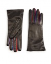 THE LOOKButtery soft leather with multicolored accents at tipsTHE MATERIALLeatherLinedCARE & ORIGINDry cleanImported