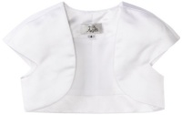 Us Angels Girls 2-6x Satin Capsleeve Bolero, White, 6 Us Angels Girls 2-6x Satin Capsleeve Bolero, White, 6