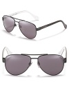 With a cool gray hue, metal frame and a classic silhouette, these sunglasses from Gucci offer a fab dash of so-cool - and 100% protection against UV rays.