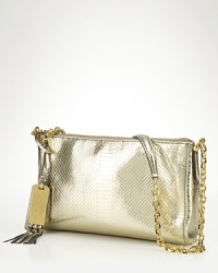 You don't need nighttime plans to carry this leather Lauren Ralph Lauren shoulder bag, but don't be surprised if an agenda materializes when you slip it over the shoulder. You don't need nighttime plans to carry this leather Lauren Ralph Lauren shoulder bag, but don't be surprised if an agenda materializes when you slip it over the shoulder.