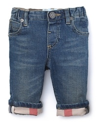 Stylishly laid-back little ones will look darling in these denim trousers from Burberry. Stylishly laid-back little ones will look darling in these denim trousers from Burberry.