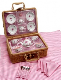 Butterfly Tea Set Basket Butterfly Tea Set Basket
