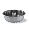 This Calphalon bundt pan helps your cakes rise evenly, release cleanly and look great! Our classic nonstick bakeware gives you the classic forms and decorative details of these specialty pans, plus the assurance of reliable baking performance. With Calphalon's heavy-duty construction, this pan will last a lifetime. Our exclusive nonstick coating ensures that whatever you bake will come out beautifully, and your pan will wash like a dream. Aluminized steel construction resists rusting. Oven safe to 450 F.