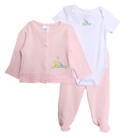 ABSORBA Baby-Girls Newborn Bodysuit And Footed Pan Set With Knit Top ABSORBA Baby-Girls Newborn Bodysuit And Footed Pan Set With Knit Top