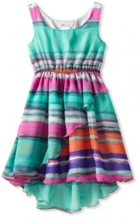 Bonnie Jean Girls 7-16 Magenta Stripe Chiffon Dress, Magenta, 10 Bonnie Jean Girls 7-16 Magenta Stripe Chiffon Dress, Magenta, 10