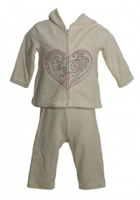 BT Kids Baby Girls White Fleece Valentine Heart Pant Set- 3-6 Months BT Kids Baby Girls White Fleece Valentine Heart Pant Set- 3-6 Months