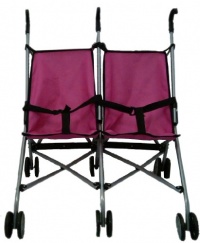 Mommy & me SIDE BY SIDE TWIN DOLL BUGGY HOT PINK AND BLACK 9313 Mommy & me SIDE BY SIDE TWIN DOLL BUGGY HOT PINK AND BLACK 9313